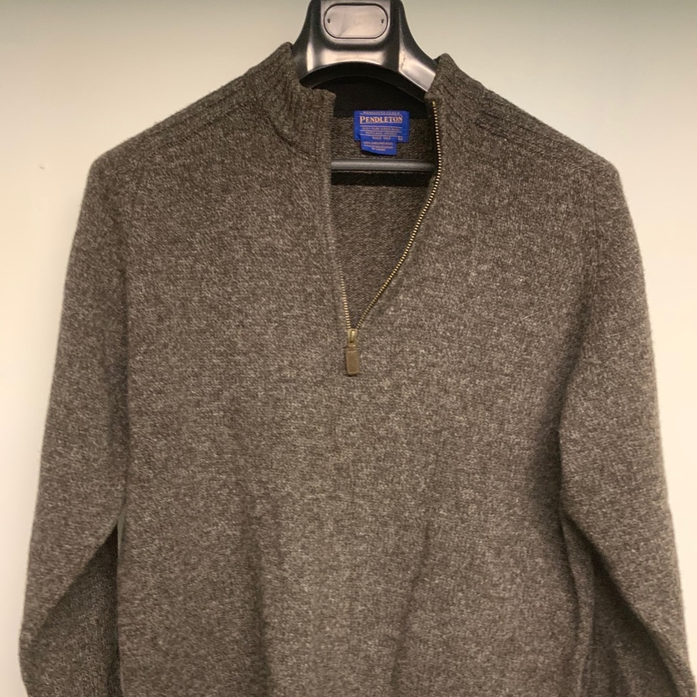 Pendleton 1/4 zip Shetland Wool Sweater